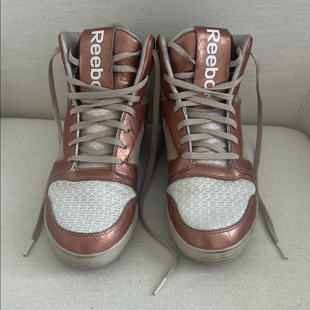 Reebok Copper / White  High-Top DANCE Sneakers 9 1/2